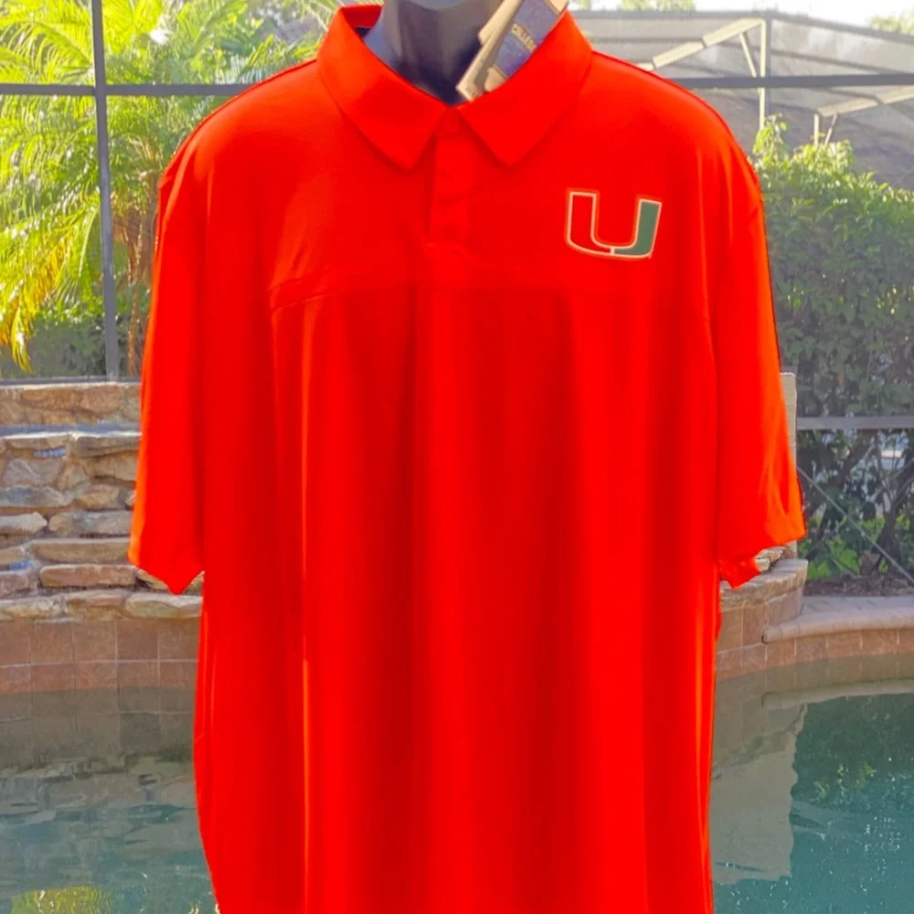 ADIDAS UNIVERSITY OF MIAMI POLO‎ ORANGE